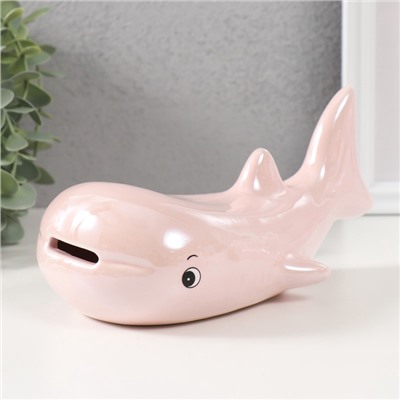 Копилка для денег «Кит», керамика, перламутр, 21.5×10.5×10.5 см