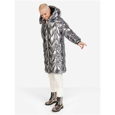 398901/04-01 серебро Пуховик женский (XS-L)/4