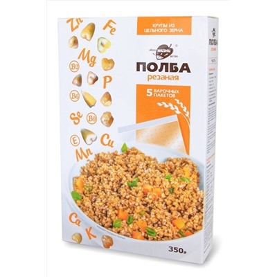 Крупа полба резаная в варочных пакетах 350г ЭКОПРОДУКТЫ, 1184414