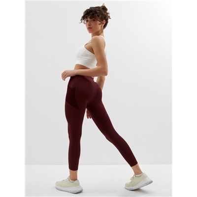Легинсы спортивные женские MINAKU: SPORTLY, бордовые, размер 48