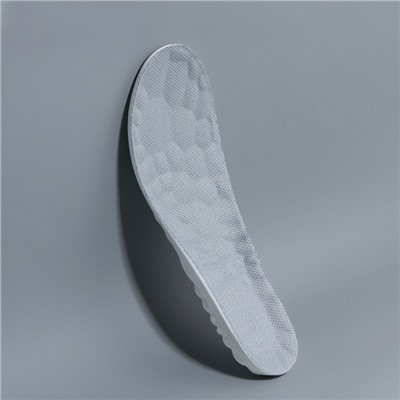 Стельки для обуви, амортизирующие, р-р RU до 42 (р-р Пр-ля до 42), 27 см, пара, серые