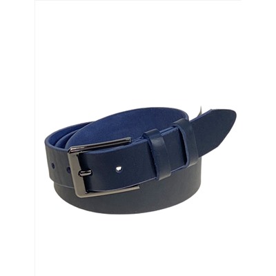 Ремень мужской из натуральной кожи, цвет синий