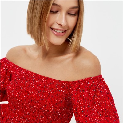 Платье миди женское MINAKU: Enjoy, красное, размер 42