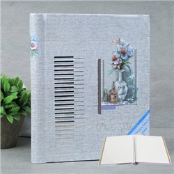 Фотоальбом магнитный 20 листов 3D цветок / 9821W /уп 40/микс 4 вида