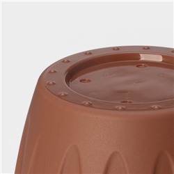 Горшок для цветов с поддоном «Фелиция», 6.4 л, пластиковый, цвет терракотовый