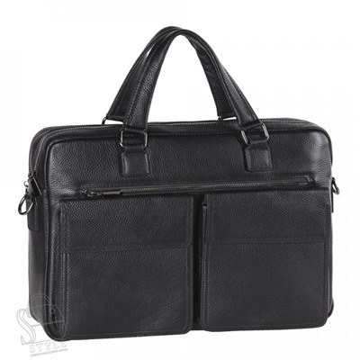 Портфель мужской кожаный 8212-8QH black Heanbag
