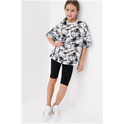 Комплект трикотажный для девочек: брюки (легинсы укороченные), фуфайка (футболка) PLAYTODAY, 1240139