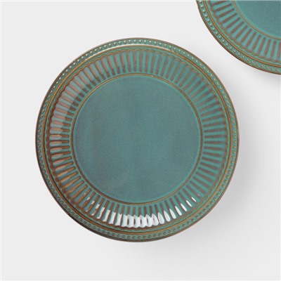 УЦЕНКА Набор тарелок Доляна «Винтаж», 2 шт., 27 см, синий