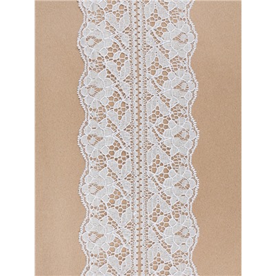 Кружево капроновое, 60 мм, 10±1 м, белое