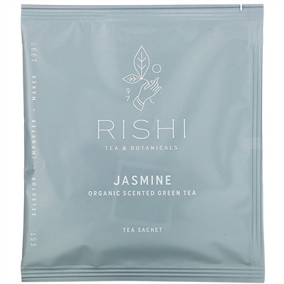 Rishi Tea, Organic Scented Green Tea, Jasmine, 15 Sachets, 1.48 oz (42 g)