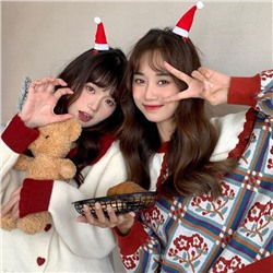 Заколка для волос Новогодняя "Красный колпак"