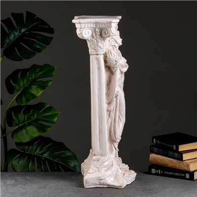 Колонна декоративная «С девушкой», гипс, состаренная, 65 см