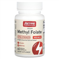 Jarrow Formulas, Метилфолат, 400 мкг, 60 растительных капсул