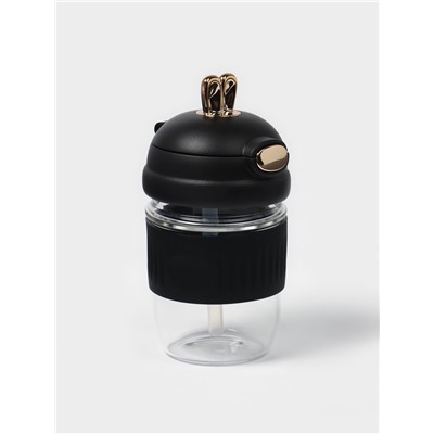 Бутылка для воды «Ушки», 350 мл, 9.5×9×17 см, стекло, МИКС