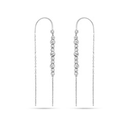 Серьги из серебра без вставки, ТДБ-8713