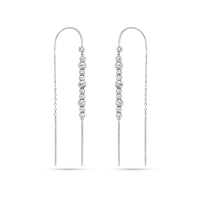 Серьги из серебра без вставки, ТДБ-8713
