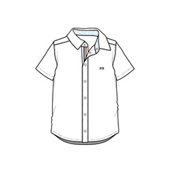 Сорочка текстильная для мальчиков (slim fit)