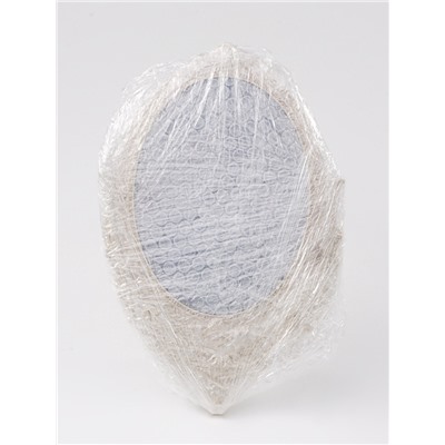 Зеркало декоративное, двустороннее, настольное, 19.5×33.5 см, (13.5×18.5 см), бежевое