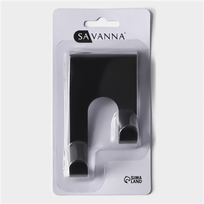 Крючок надверный SAVANNA Black Loft, металл, 11×6×5 см, цвет чёрный