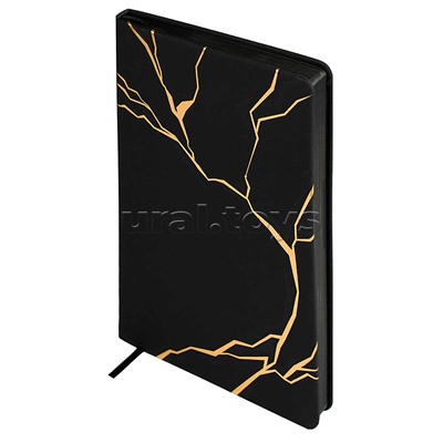 Ежедневник недатированный Escalada, А5, 120 л., Софт-тач черный