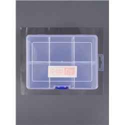 Органайзер для хранения мелочей, 6 ячеек, 16.5×12×5.8 см, прозрачный