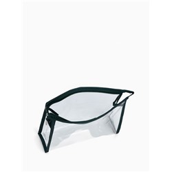 Набор простых косметичек на молниях 2 в 1, с рисунком, тёмно-зелёный