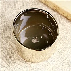 Горшок для цветов «Лайт», d=12 см, h=11 см, керамика, золотистое