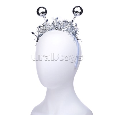 Ободок карнавальный "Диско шарики" в пакете