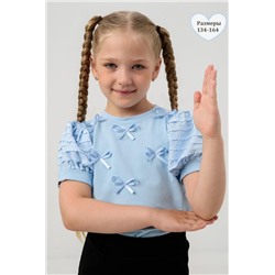 Блузка ЛЕЯ короткий рукав (Голубой)