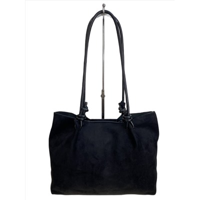 Женская сумка из искусственной замши, цвет черный