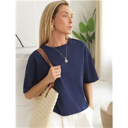 Укороченная футболка силуэта овер-сайз