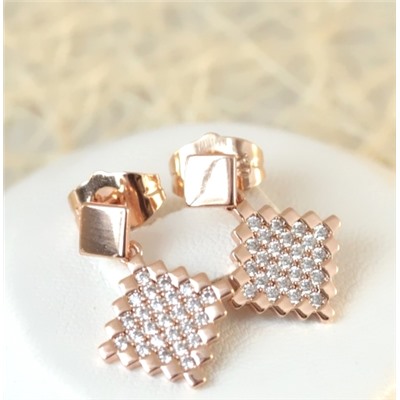 Серьги-гвоздики позолота  H01-13841