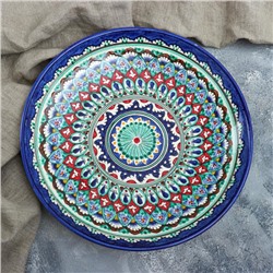 Ляган Риштанская Керамика «Узоры», d=31 см, синий