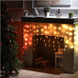 УЦЕНКА Гирлянда «Бахрома», 2×0.4 м, IP20, USB, приложение, серебристая нить, свечение RGB