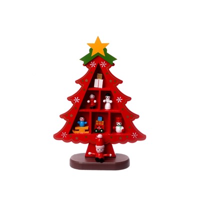 Сувенир «Ёлка с ячейками под подарки», 14.5×19.5 см, красная