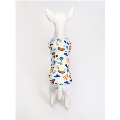 Майка для животных «Отпуск», размер XL, ДС 38 см, ОГ 48 см, ОШ 35 см