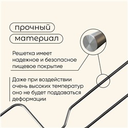 Вилка - гриль для сосисок maclay, для мангала, 12×20 см, хромированная сталь