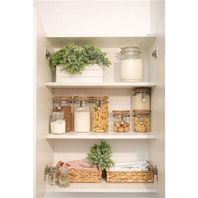 Банка для сыпучих Доляна «Уют», 2.1 л, 12×19 см, с бугельным замком, стекло, прозрачная