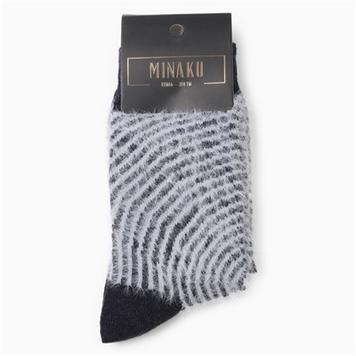 Носки женские махровые MINAKU, тёмно-синие, размер 36-41