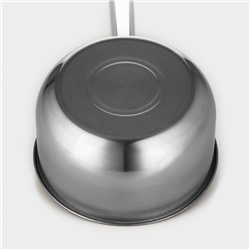 Ковш, 2.1 л, d=18 см, с длинной ручкой, нержавеющая сталь