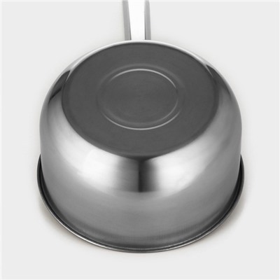 Ковш, 2.1 л, d=18 см, с длинной ручкой, нержавеющая сталь