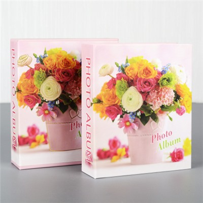 Фотоальбом 40 фото 10х15 Цветы / 9528 /уп 72/ (персиковый)