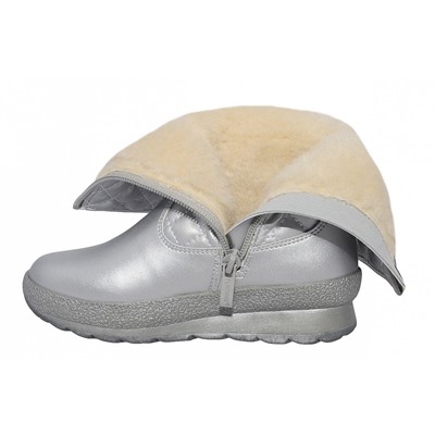 82WC-XY-1117 серебро Сапоги зима для девочек (28-33)/12