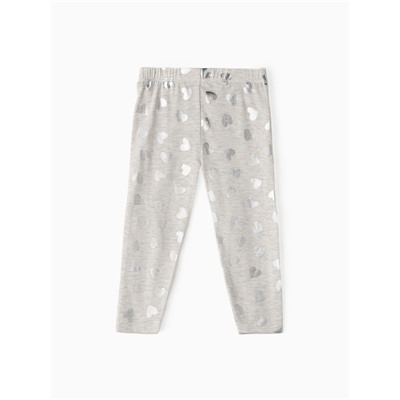 Лосины Крошка Я «Сердце», рост 92-98 см, серые
