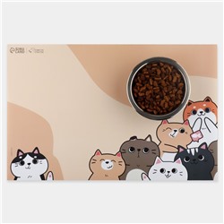 Коврик под миску «Милые котята», 43×28 см