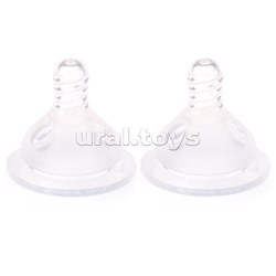 Комплект силиконовых сосок "Baby Flow" (широкое горло), размер М