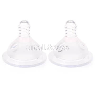 Комплект силиконовых сосок "Baby Flow" (широкое горло), размер М