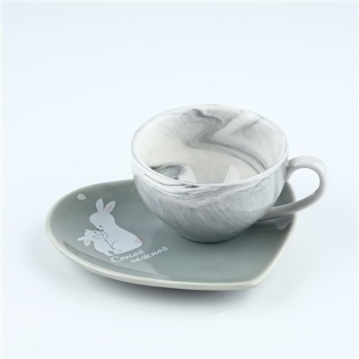 Кофейная пара «Самой нежной»: кружка 150 мл, блюдце