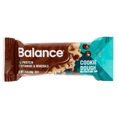 Balance Bar, Батончик Здорового Питания, печенье Тесто, 6 баров, 1,76 унции (50 г) каждый