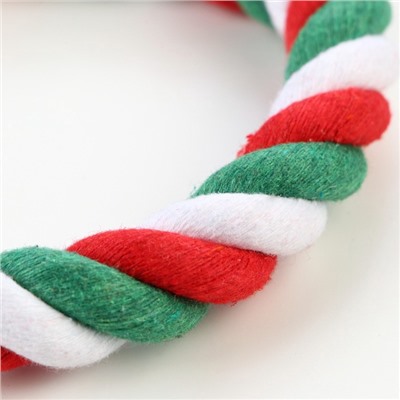 Игрушка канатная «Зимняя восьмёрка», тренировочная, до 20 см, 100 г, разноцветная